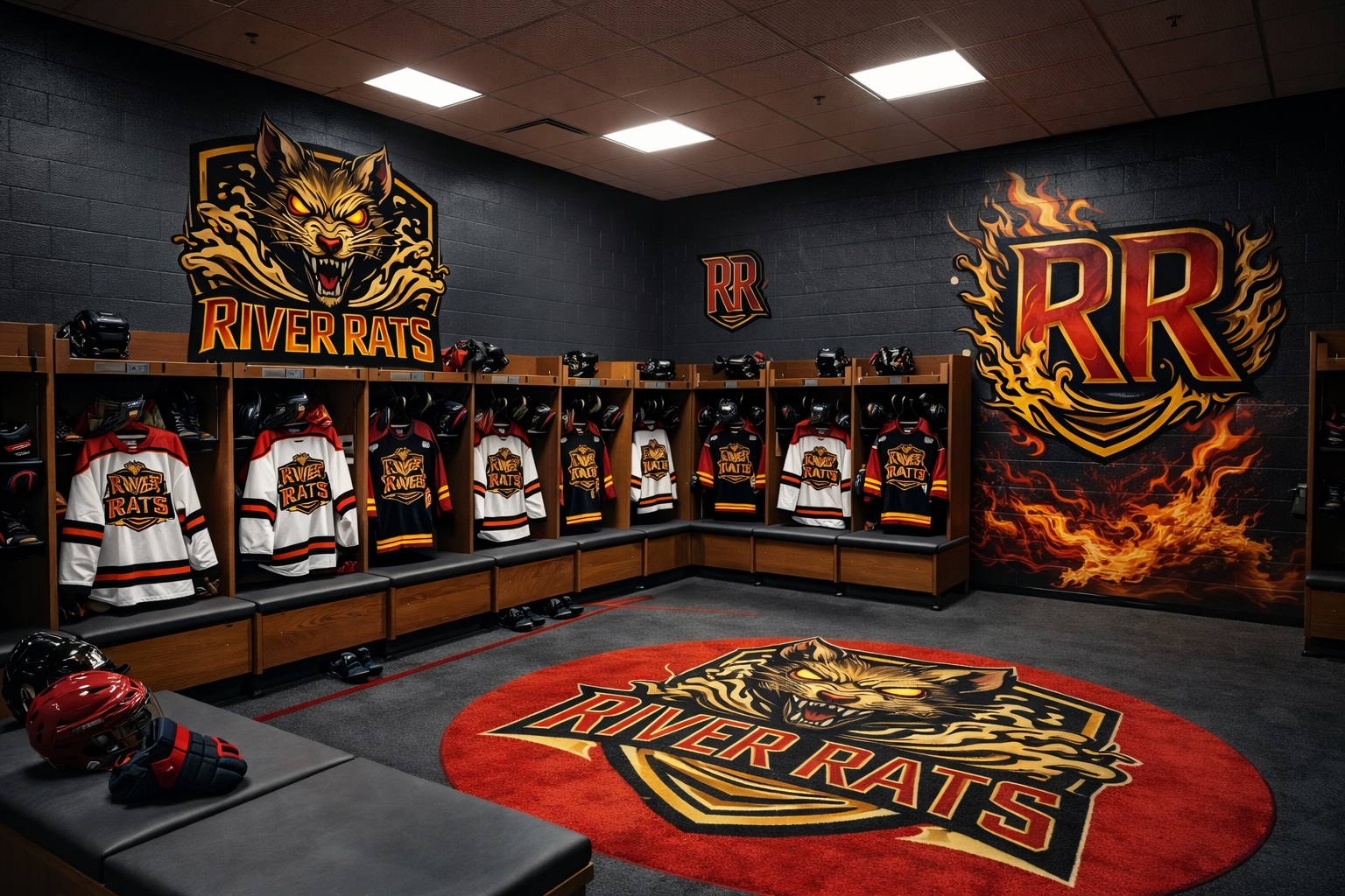 River Rats locker room